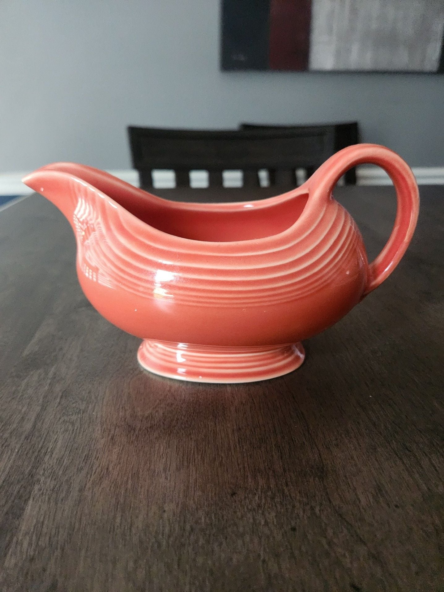 Homer Laughlin Fiesta Orange Gravy Boat 1