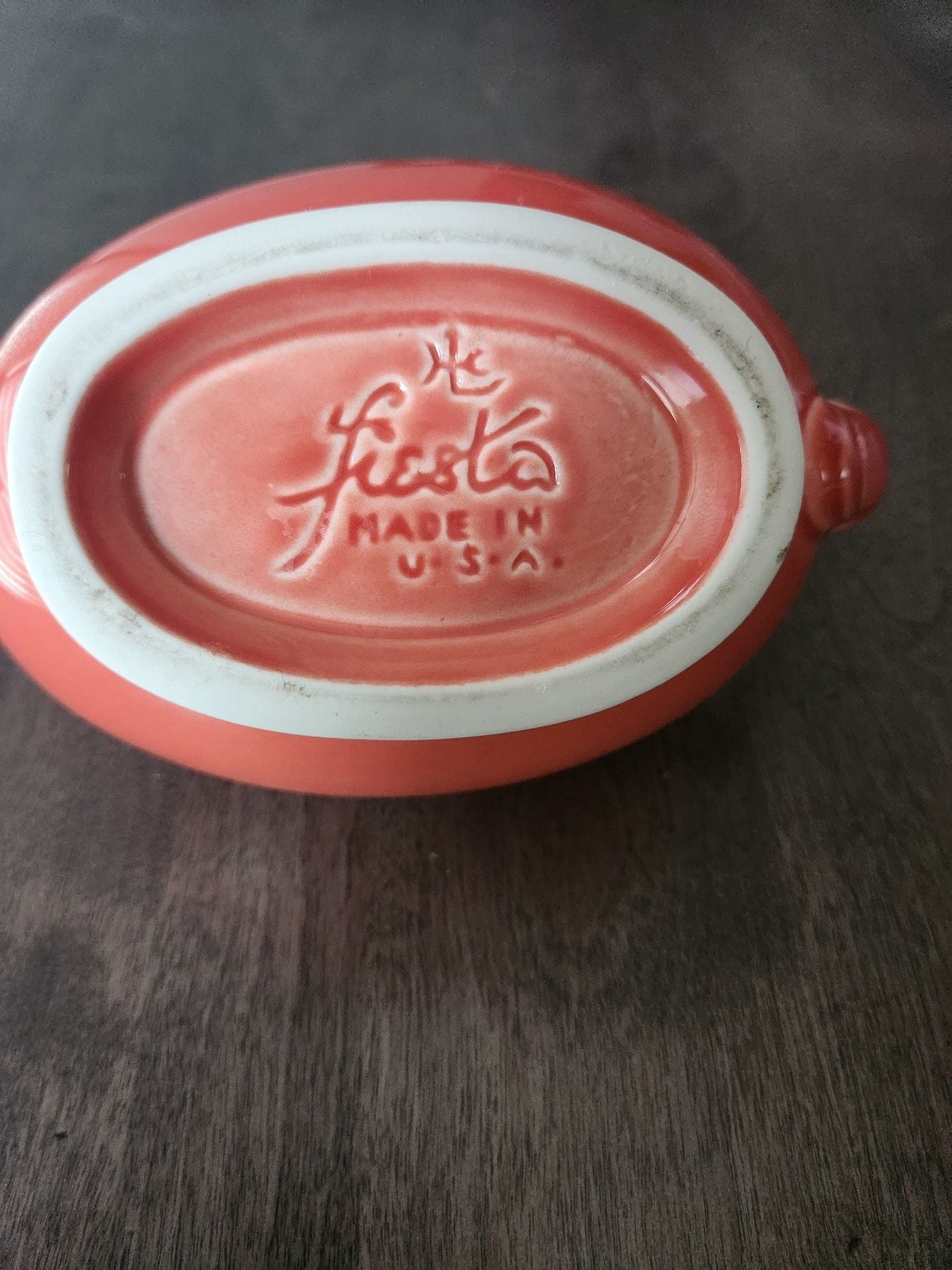 Homer Laughlin Fiesta Orange Gravy Boat 5