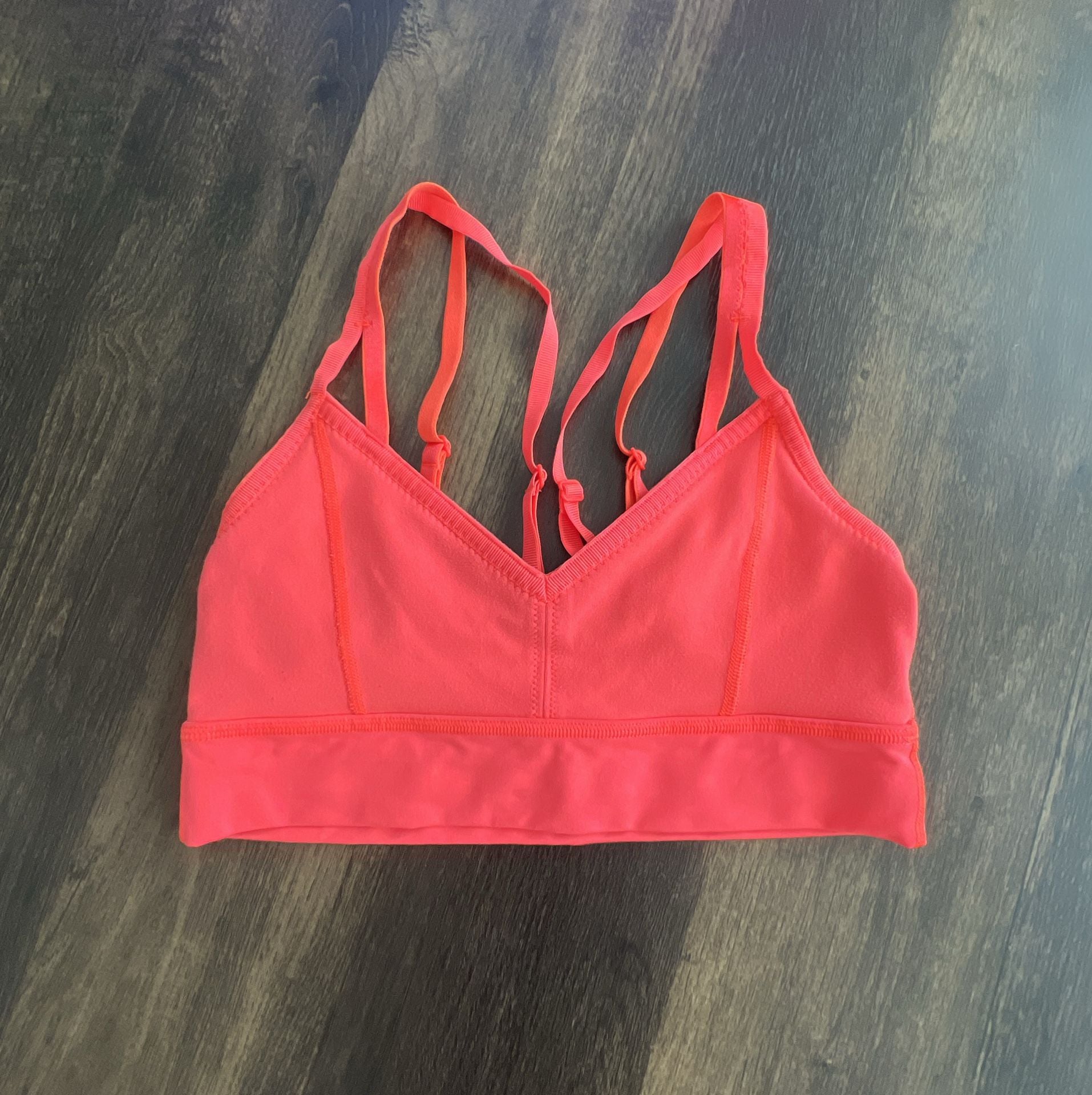 Lululemon Free to Be Serene Strappy Sports Bra Sunset Orange Size 6 2