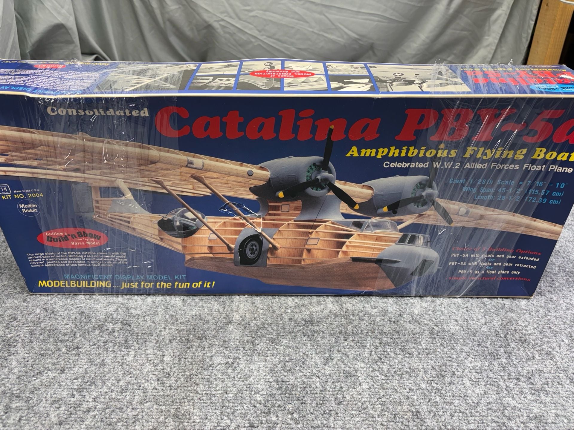 Guillow's Consolidated Catalina PBY-5a Wood Model Kit #2004, Appears Complete 1