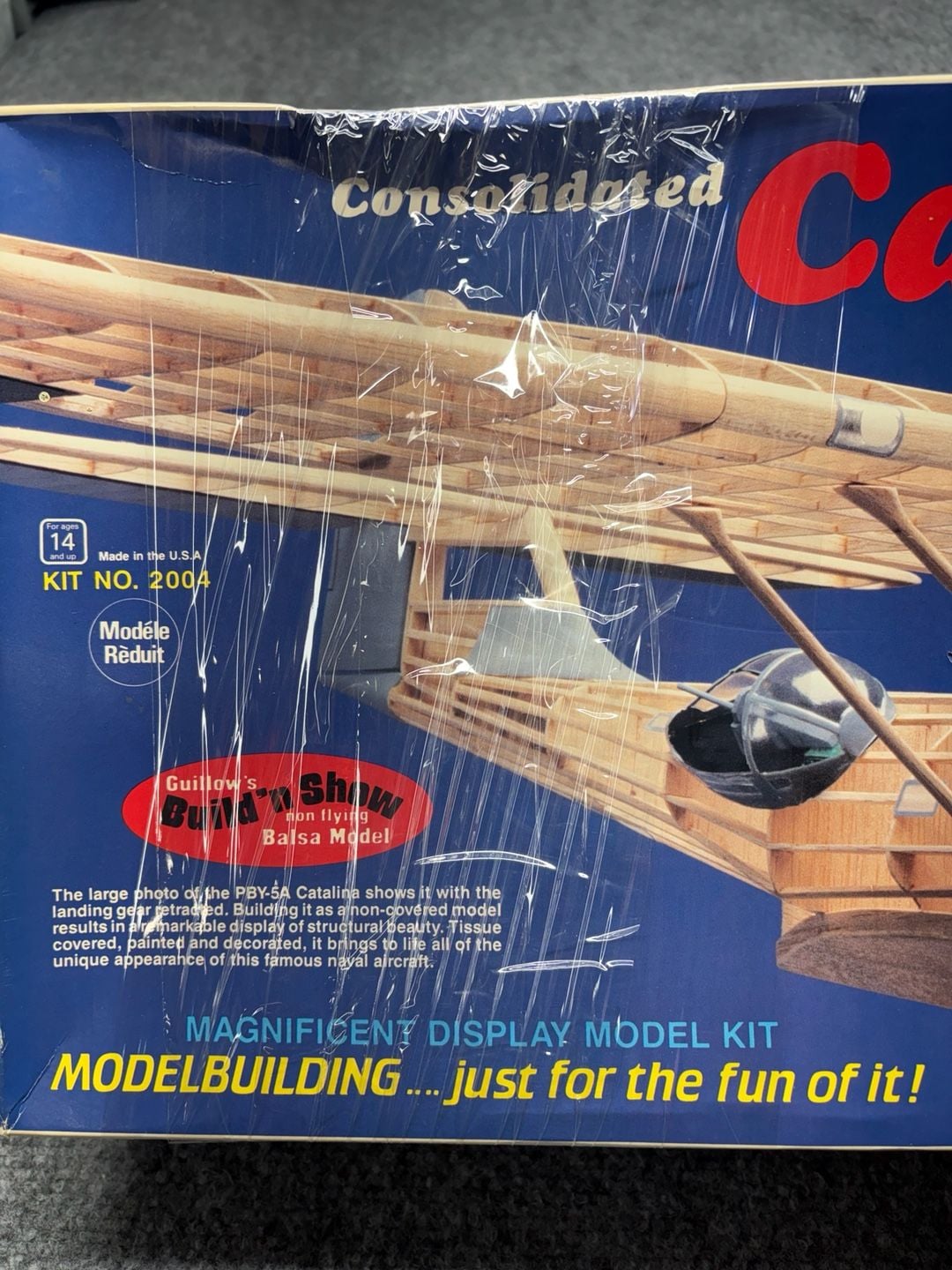 Guillow's Consolidated Catalina PBY-5a Wood Model Kit #2004, Appears Complete 2