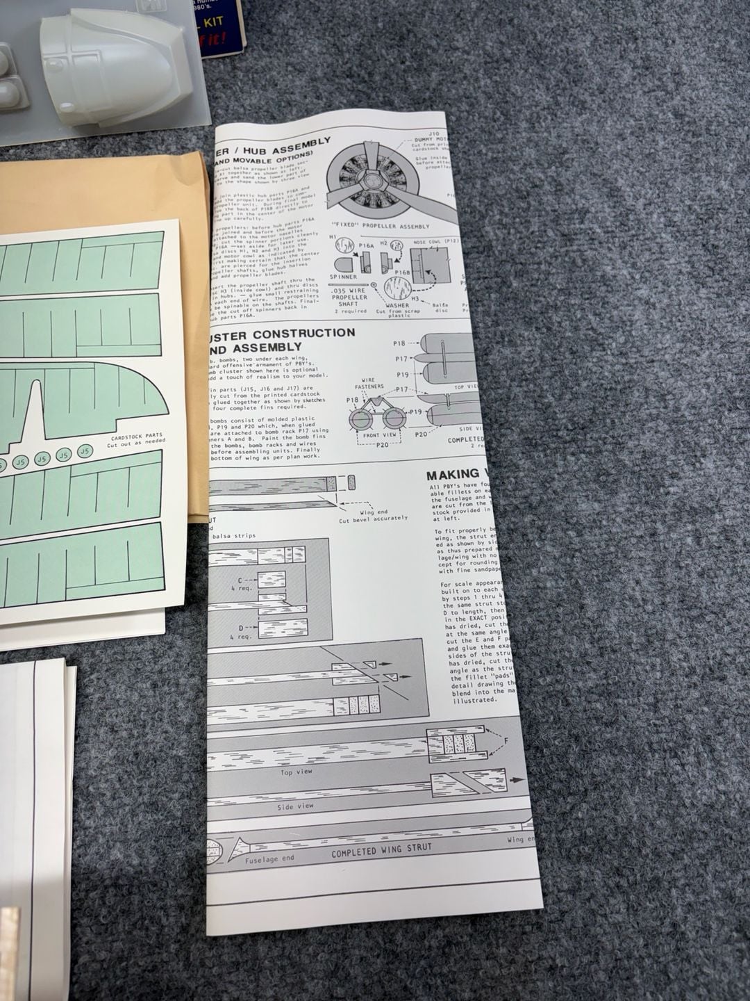 Guillow's Consolidated Catalina PBY-5a Wood Model Kit #2004, Appears Complete 4