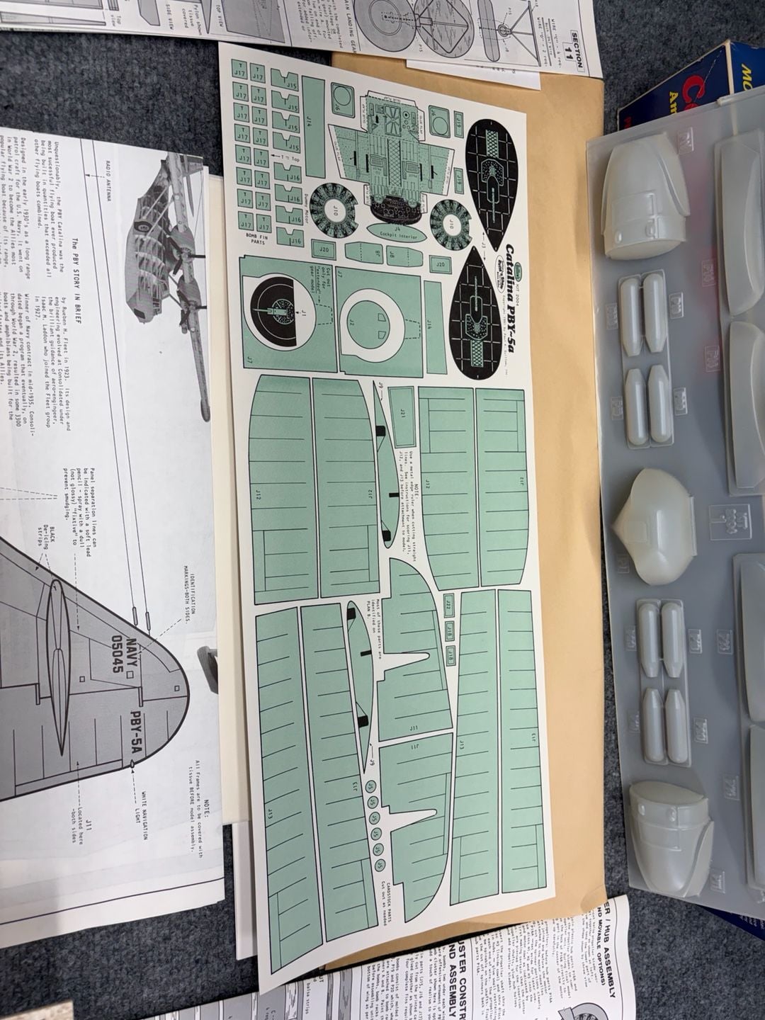 Guillow's Consolidated Catalina PBY-5a Wood Model Kit #2004, Appears Complete 5