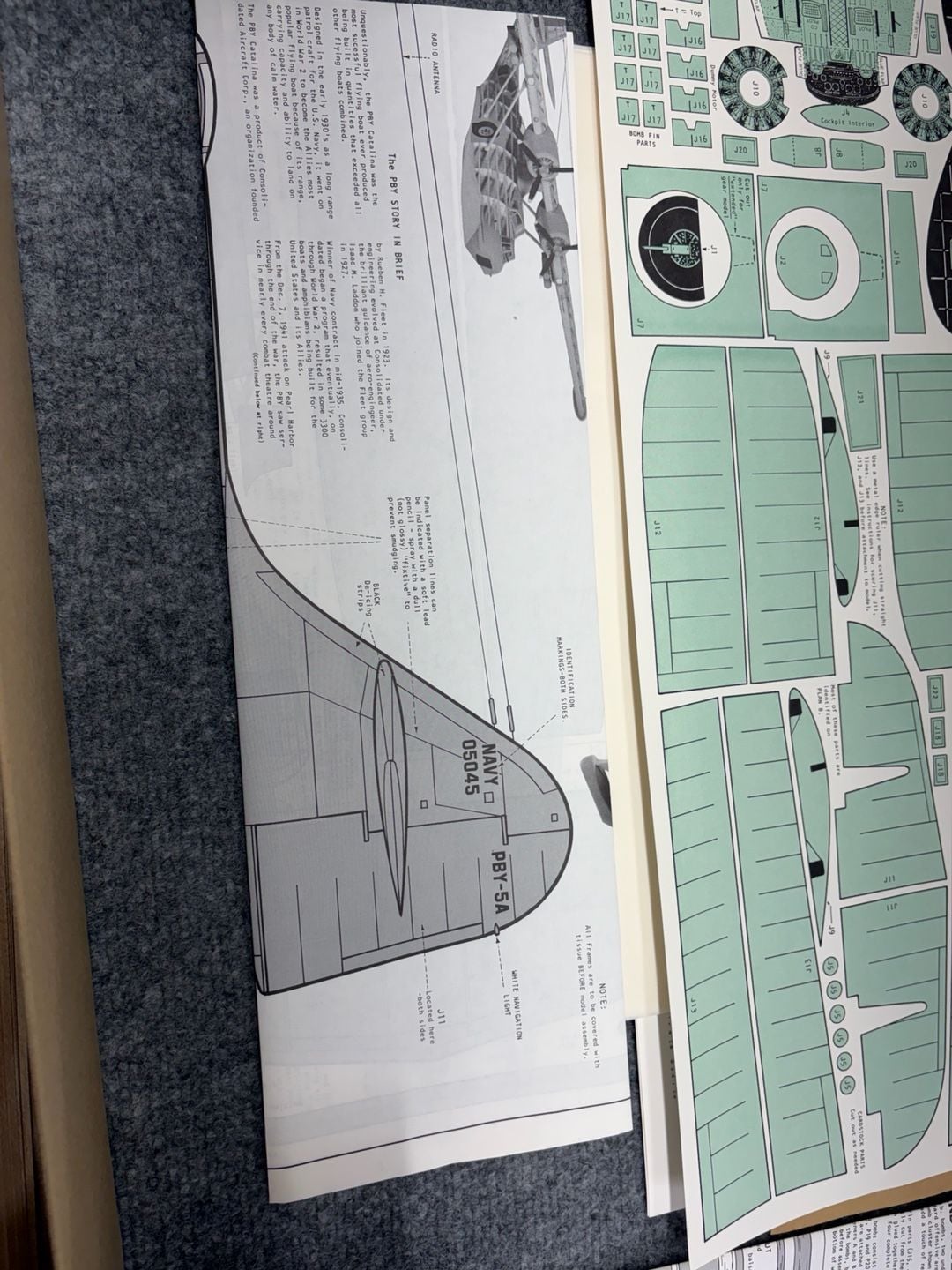 Guillow's Consolidated Catalina PBY-5a Wood Model Kit #2004, Appears Complete 6