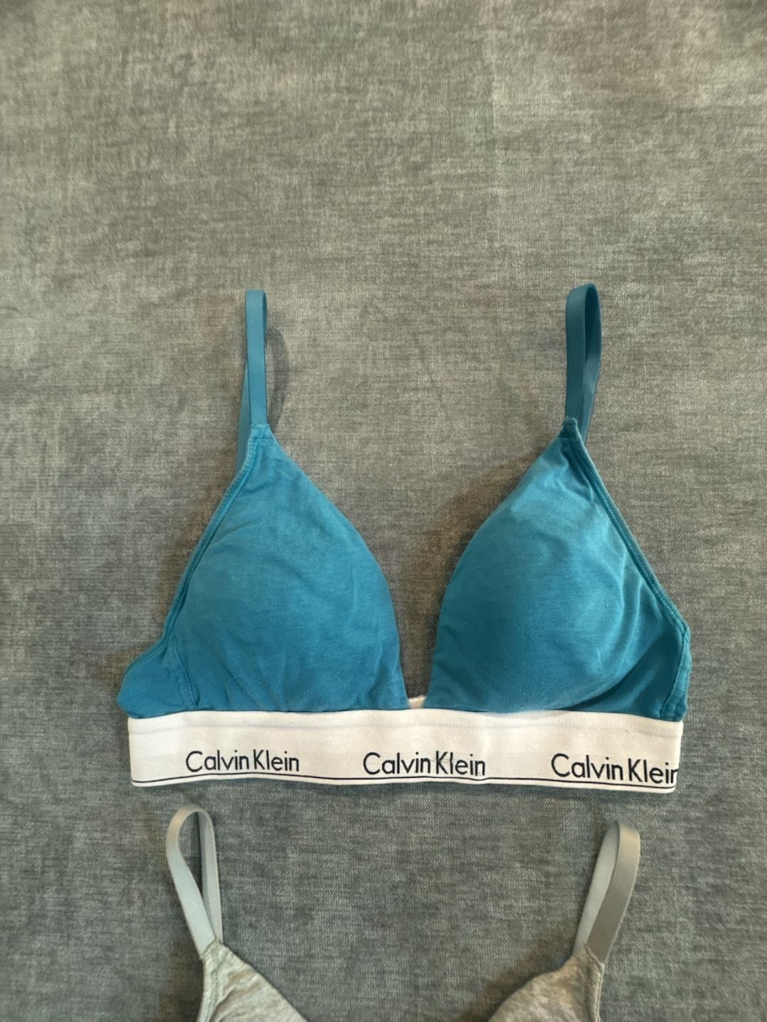 Calvin Klein Icon Cotton Modal Lightly Lined Triangle Bralette Lot of 2 2