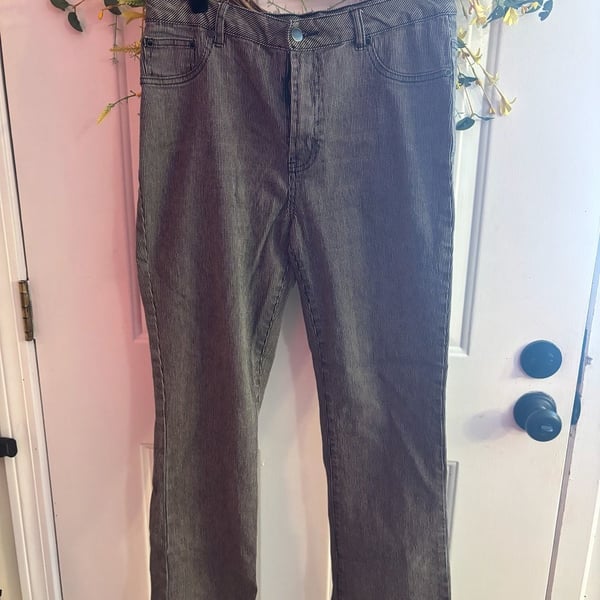 DG2 by Diane Gilman Pinstripe Stretch Pants Size 10