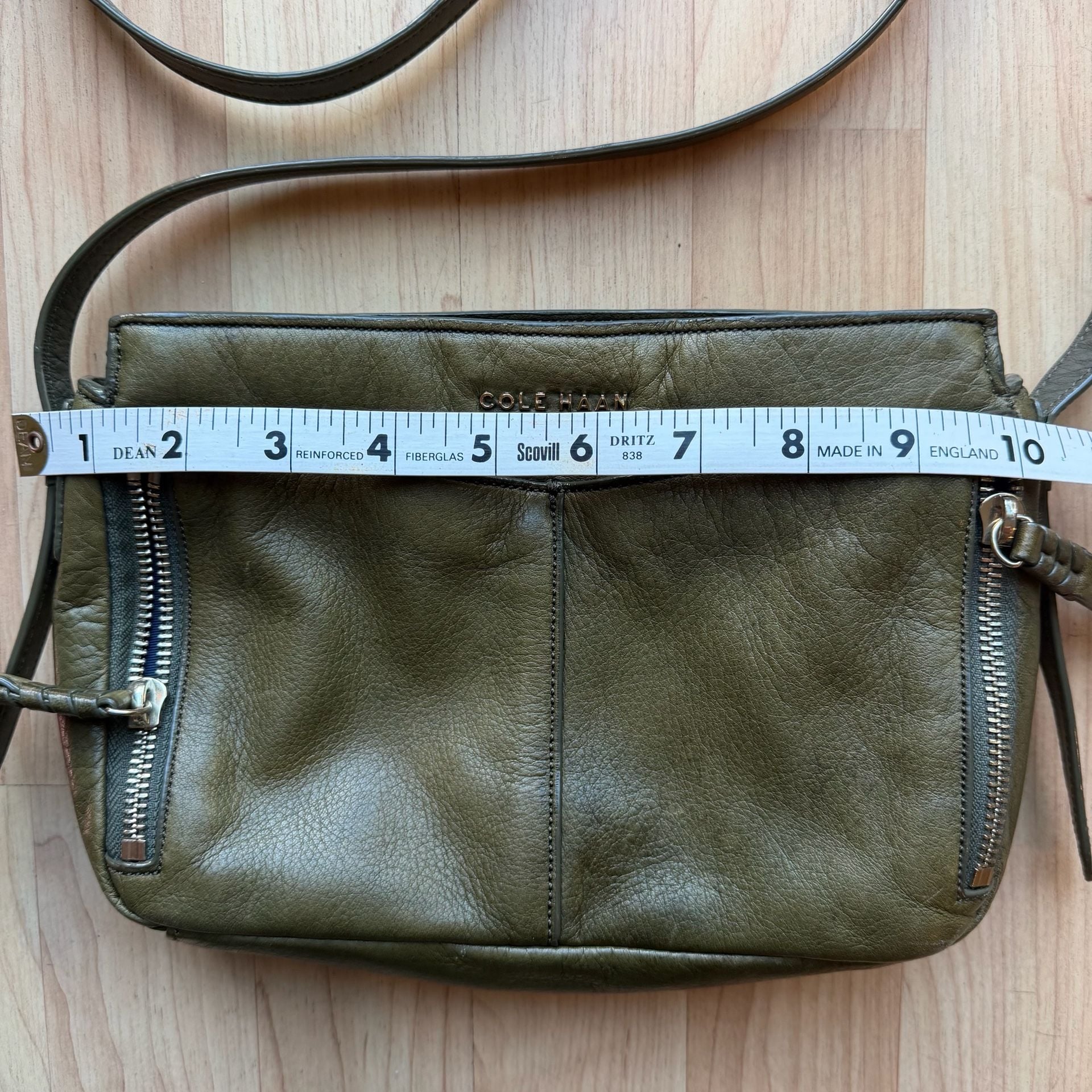 Cole Haan Olive Green Leather Crossbody Bag 15