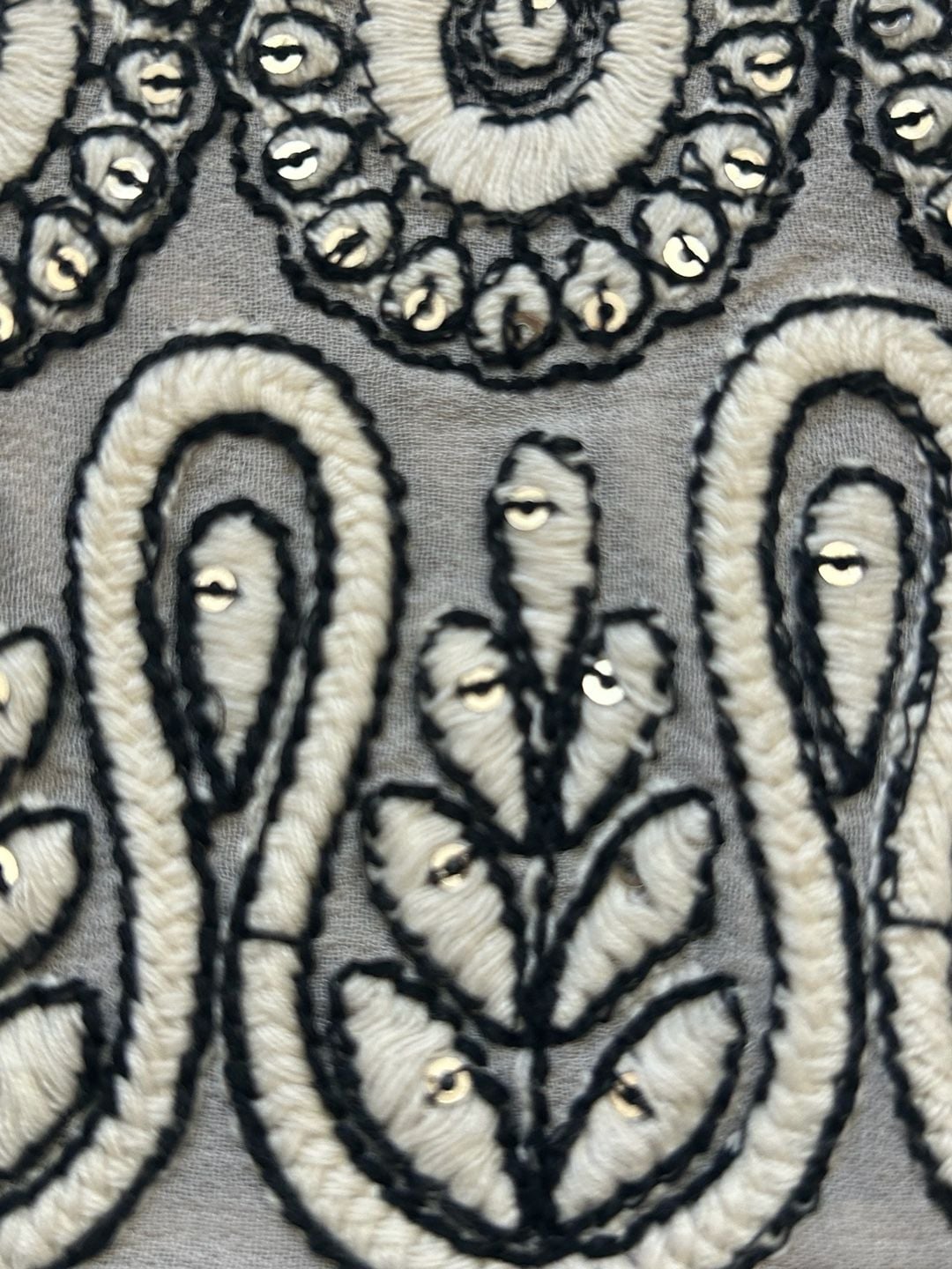 Anthropologie Meadow Rue Frieze Embroidered Beaded Short Sleeve Blouse NWOT  7