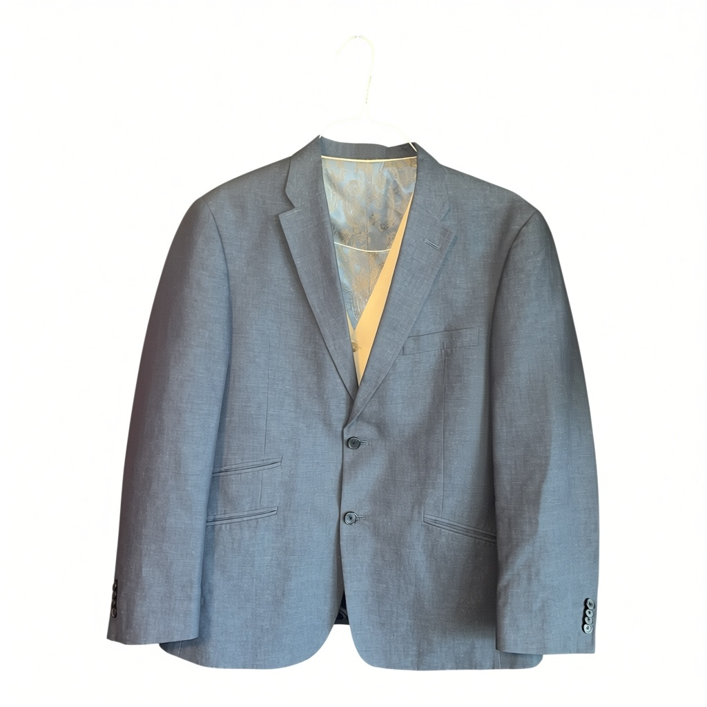 Tommy Hilfiger Heather Grey/Navy Suit Blazer and Vest Set 1