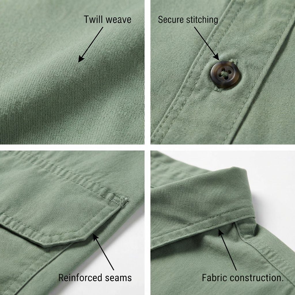 Redhead Men's Short-Sleeve Button-Up Shirt, Fog Green, 2XL 3