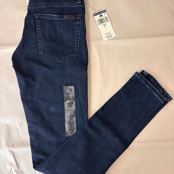 Polo Ralph Lauren The Varick Legging Dark Indigo Denim Jeans Size 26 DK INDIGO