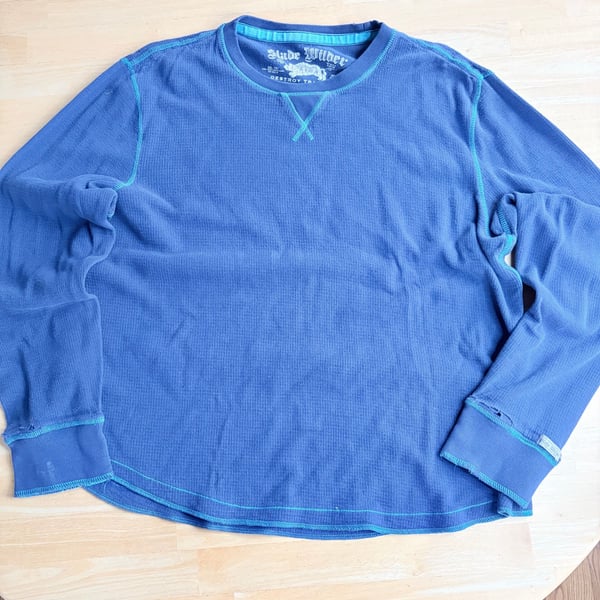 Slade Wilder Destroy Tradition Thermal Long Sleeve Shirt Blue XXL