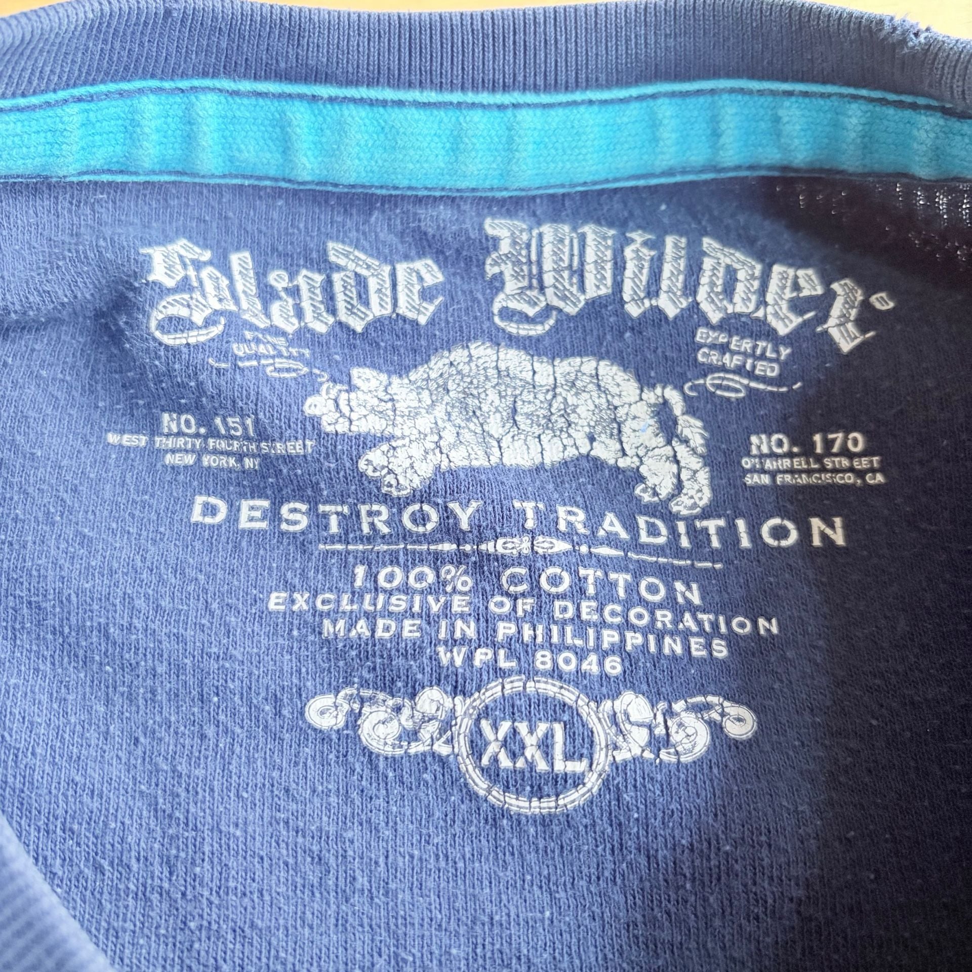 Slade Wilder Destroy Tradition Thermal Long Sleeve Shirt Blue XXL 4