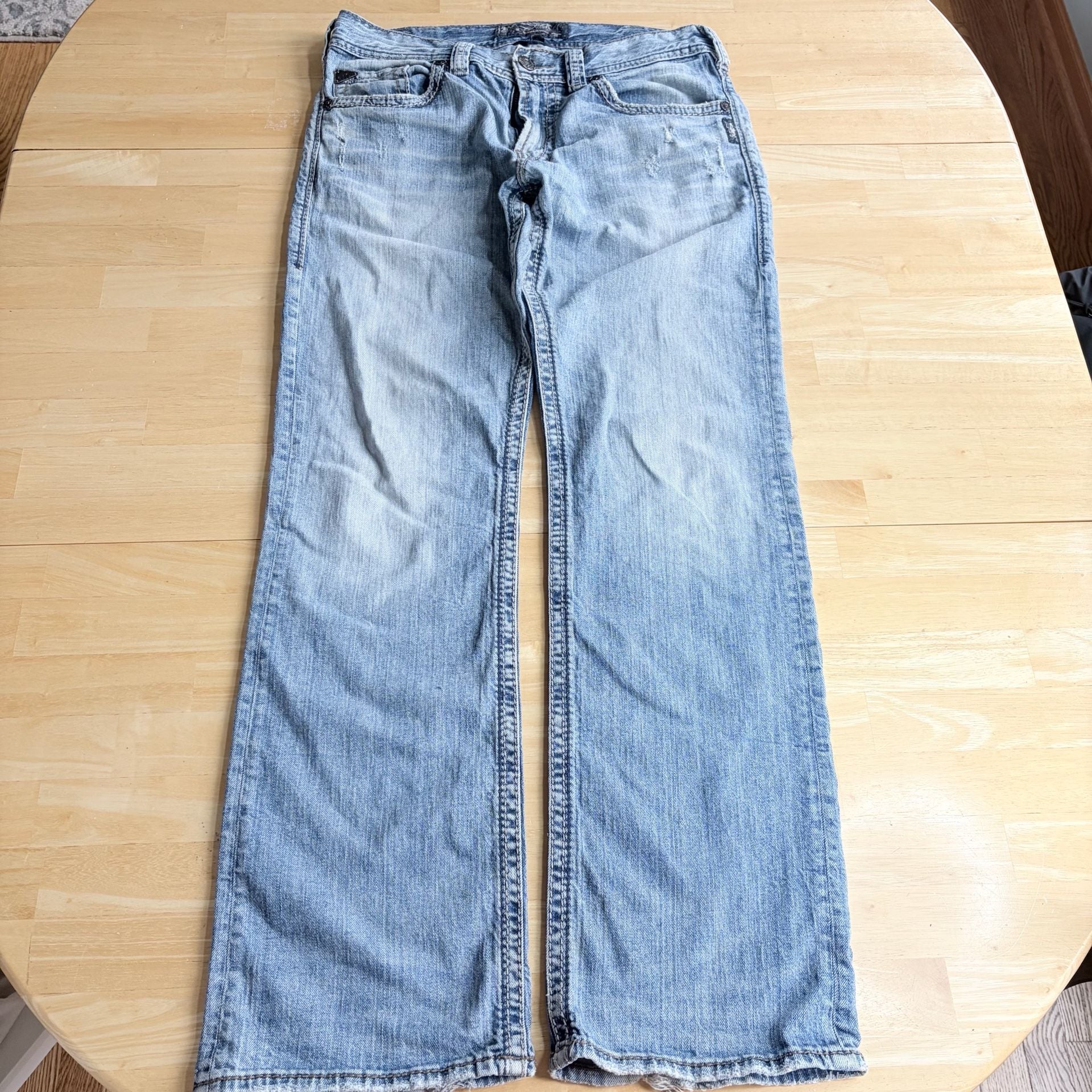 Silver Jeans Co. Zac Relaxed Fit Straight Leg Denim Jeans W32/L34 3