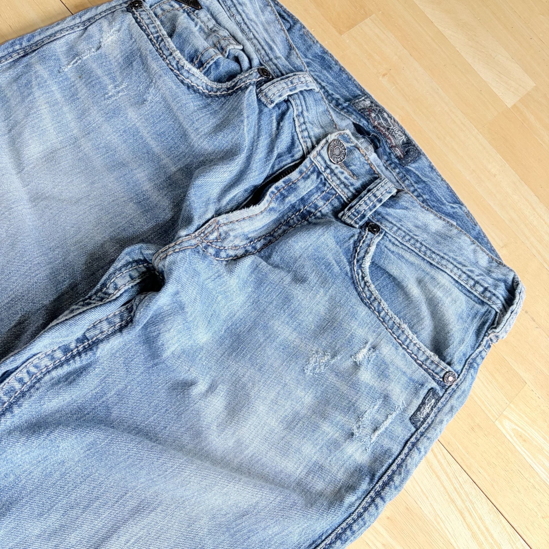 Silver Jeans Co. Zac Relaxed Fit Straight Leg Denim Jeans W32/L34 4