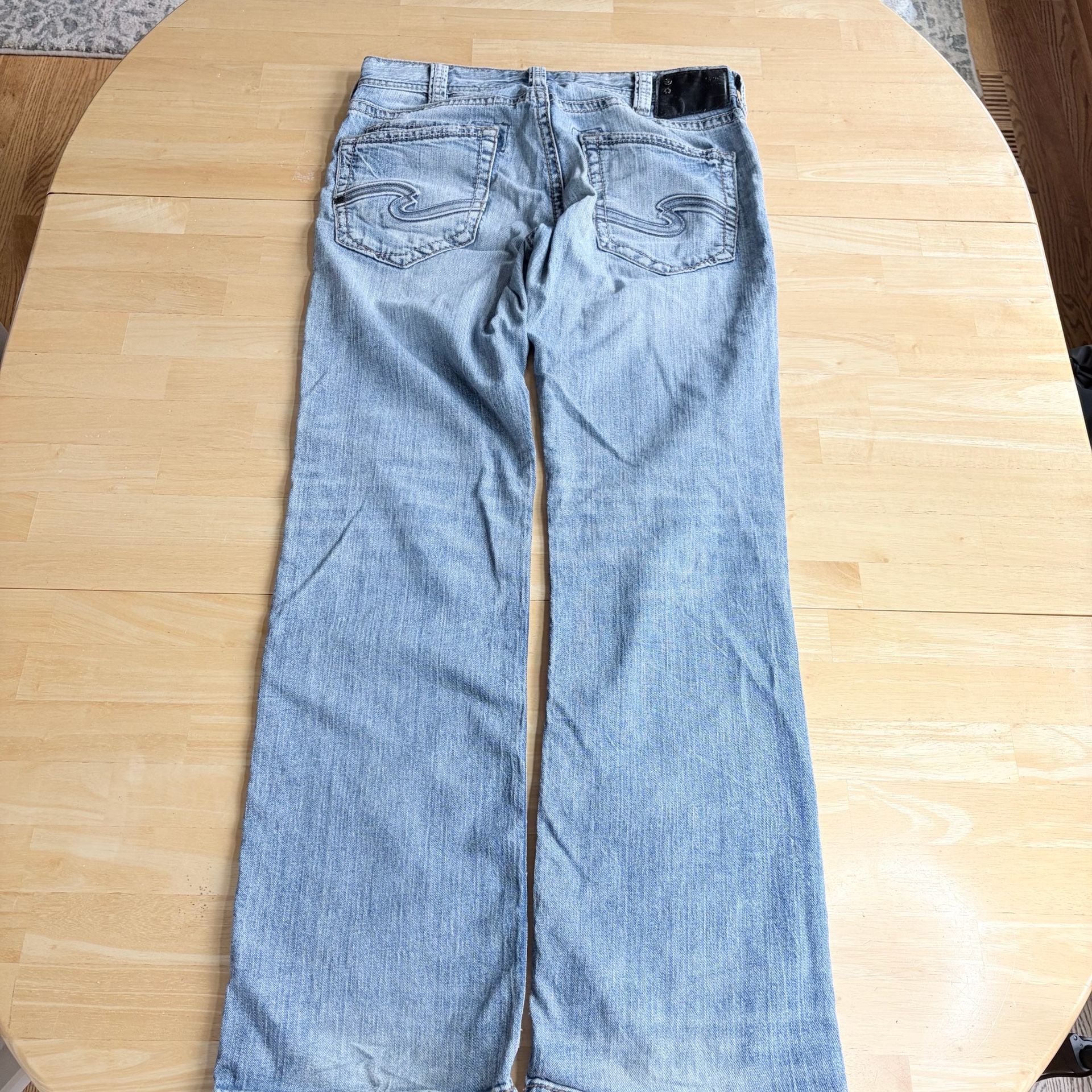 Silver Jeans Co. Zac Relaxed Fit Straight Leg Denim Jeans W32/L34 5