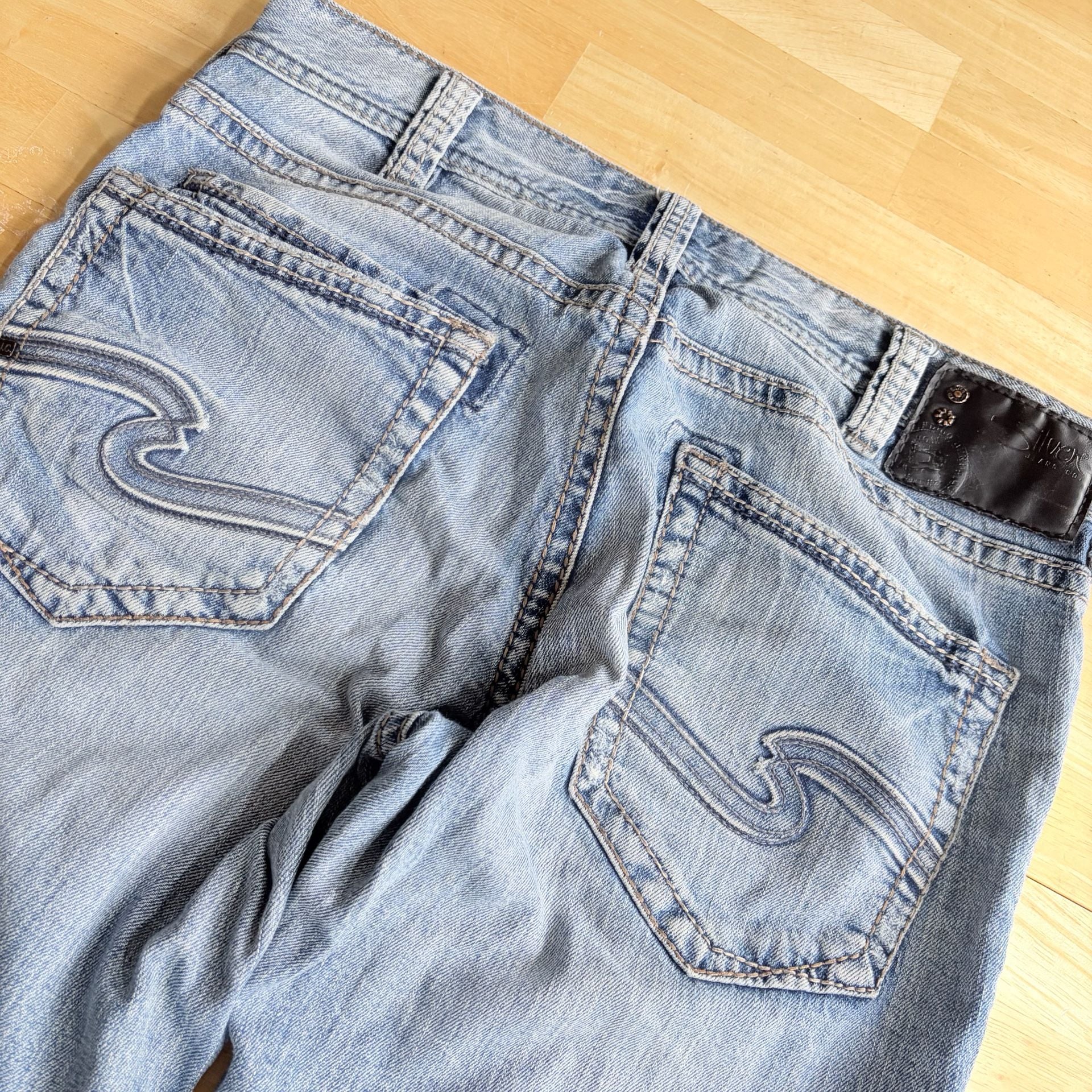 Silver Jeans Co. Zac Relaxed Fit Straight Leg Denim Jeans W32/L34 6