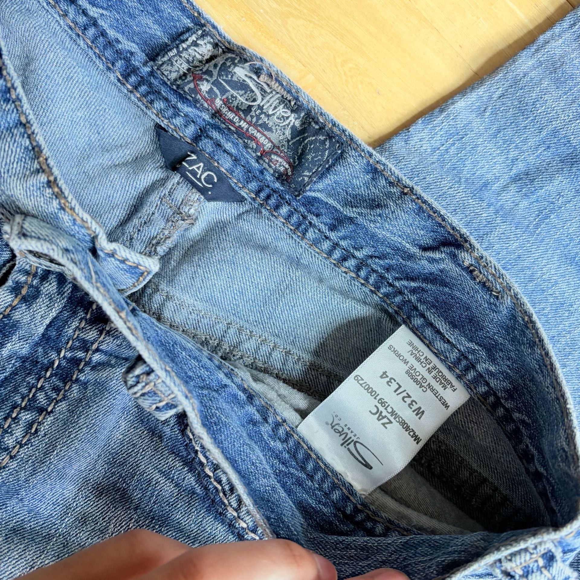 Silver Jeans Co. Zac Relaxed Fit Straight Leg Denim Jeans W32/L34 7