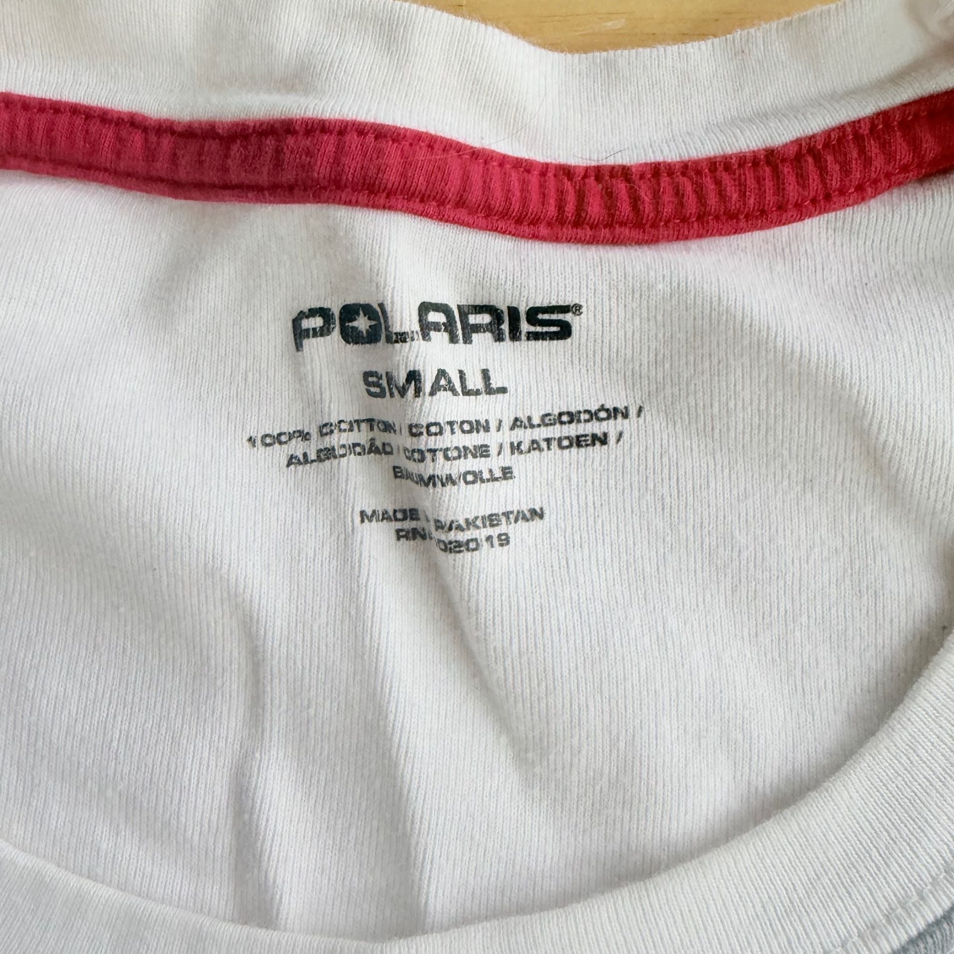 Polaris Y2K Grunge White Long Sleeve Graphic T-Shirt Small 4