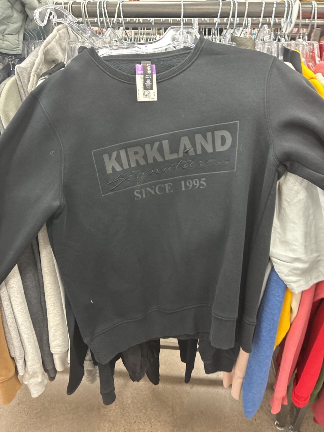 Kirkland Signature Since 1995 Black Crewneck Sweatshirt 2