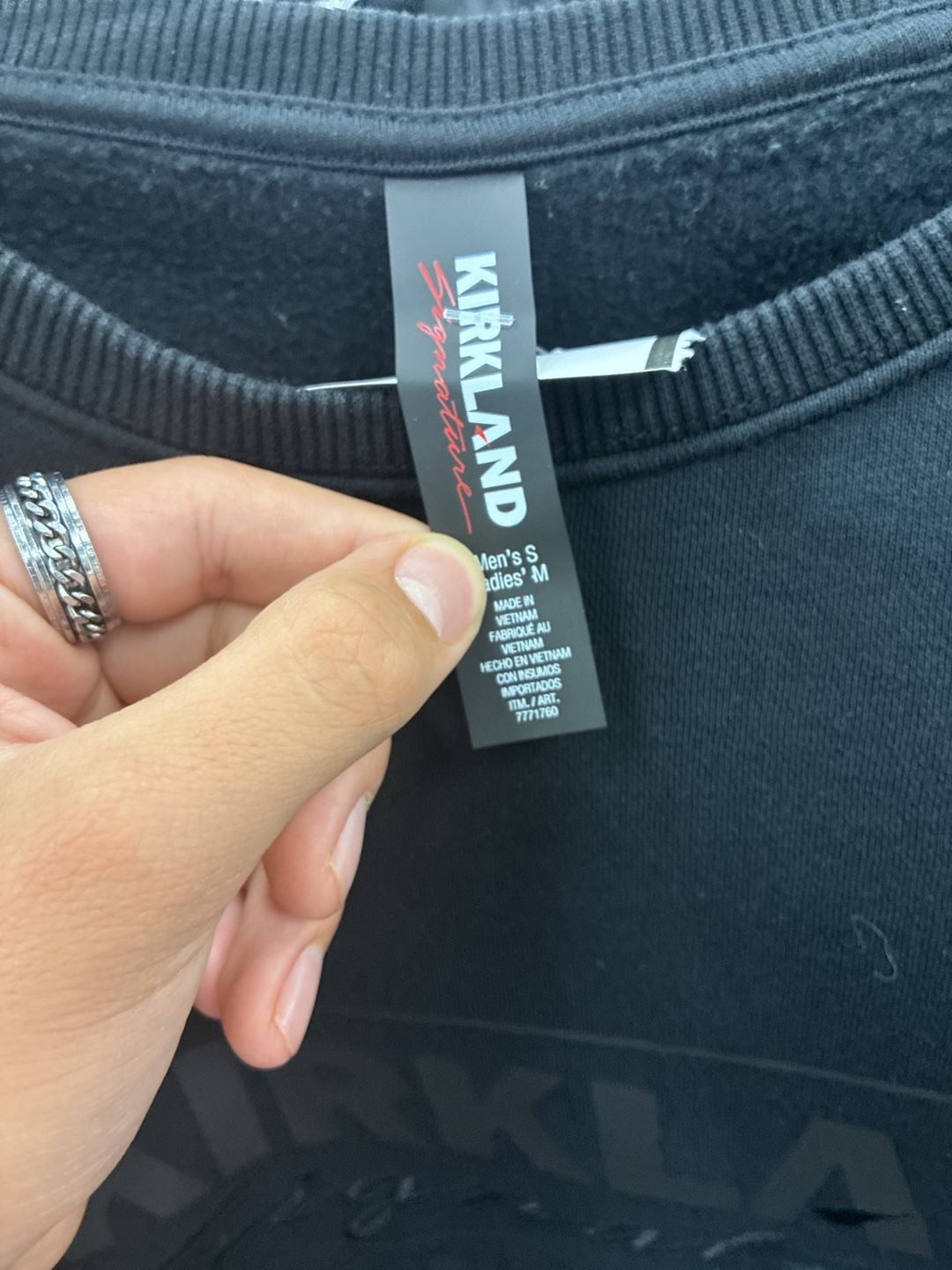 Kirkland Signature Since 1995 Black Crewneck Sweatshirt 3