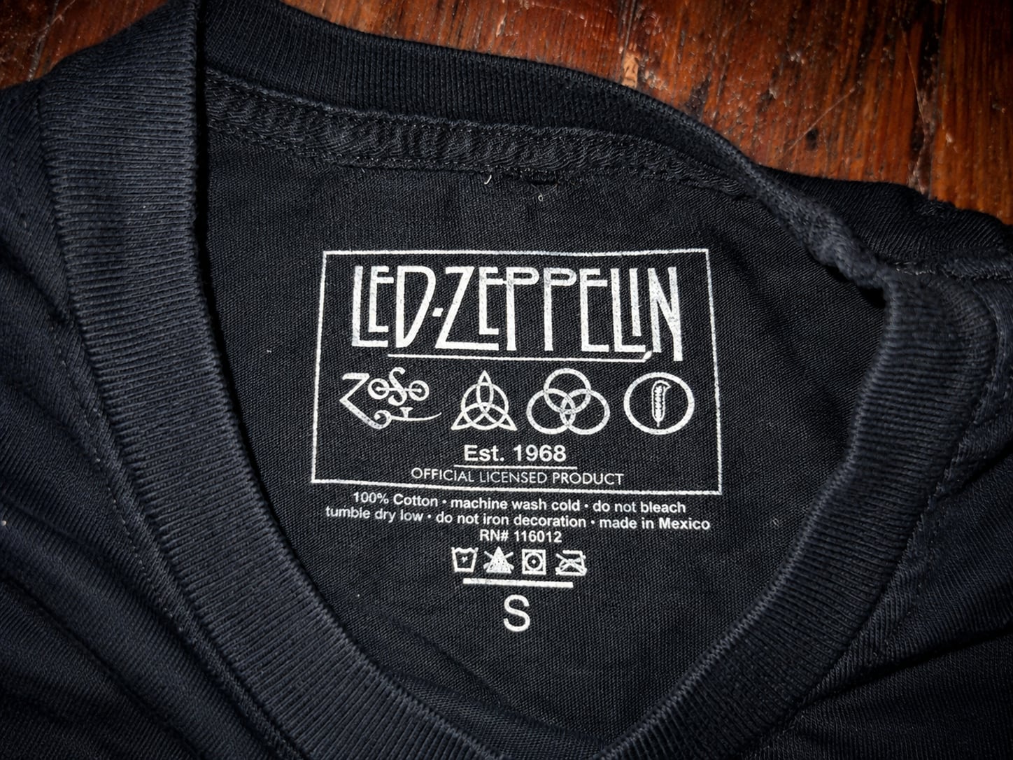 Led Zeppelin Hermit Wizard Zoso Black Graphic T-Shirt Small 5