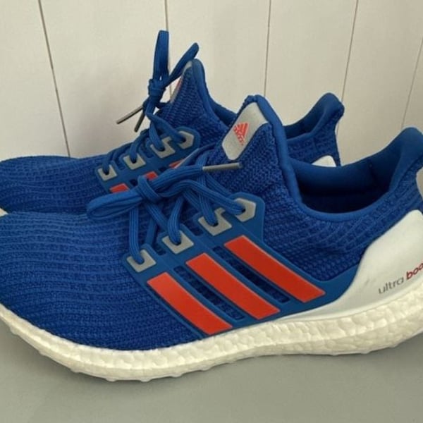 Adidas UltraBoost 4.0 DNA Football Blue Running Shoes G55462 Size 9.5