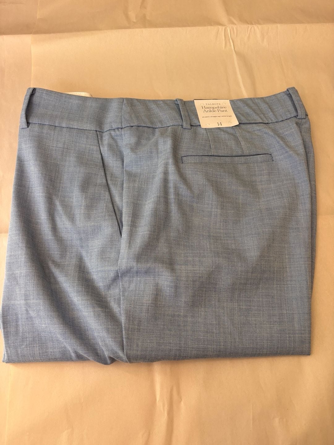 Talbots Hampshire Ankle Pant Light Blue Size 14 Straight Leg 3