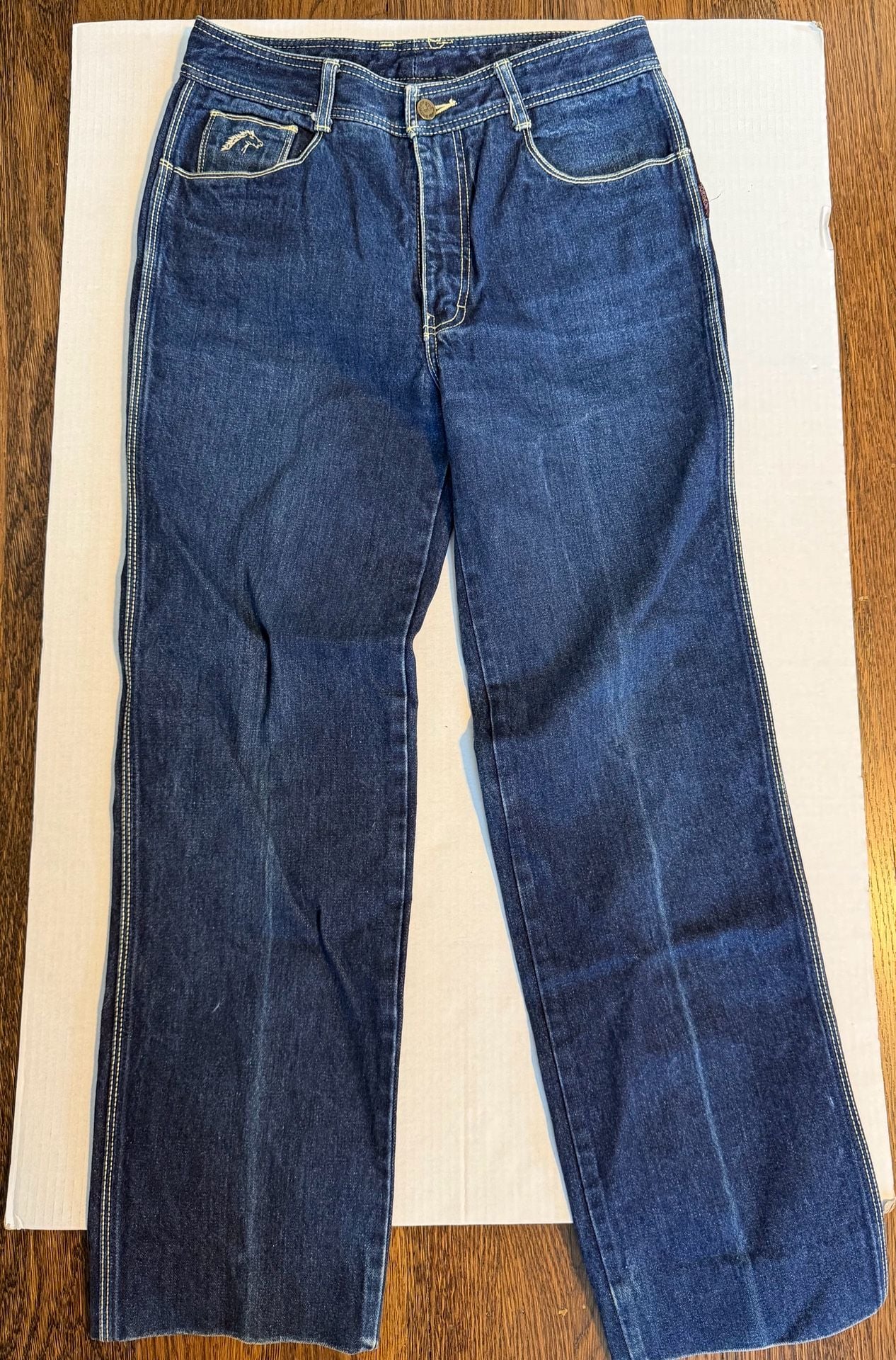 Vintage Jordache Dark Wash Denim Jeans Horsehead Logo Size 32 2