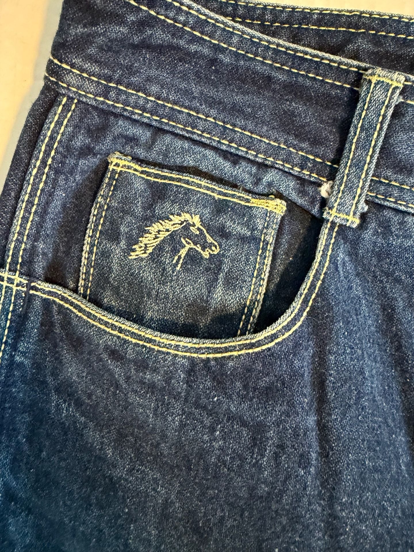 Vintage Jordache Dark Wash Denim Jeans Horsehead Logo Size 32 3