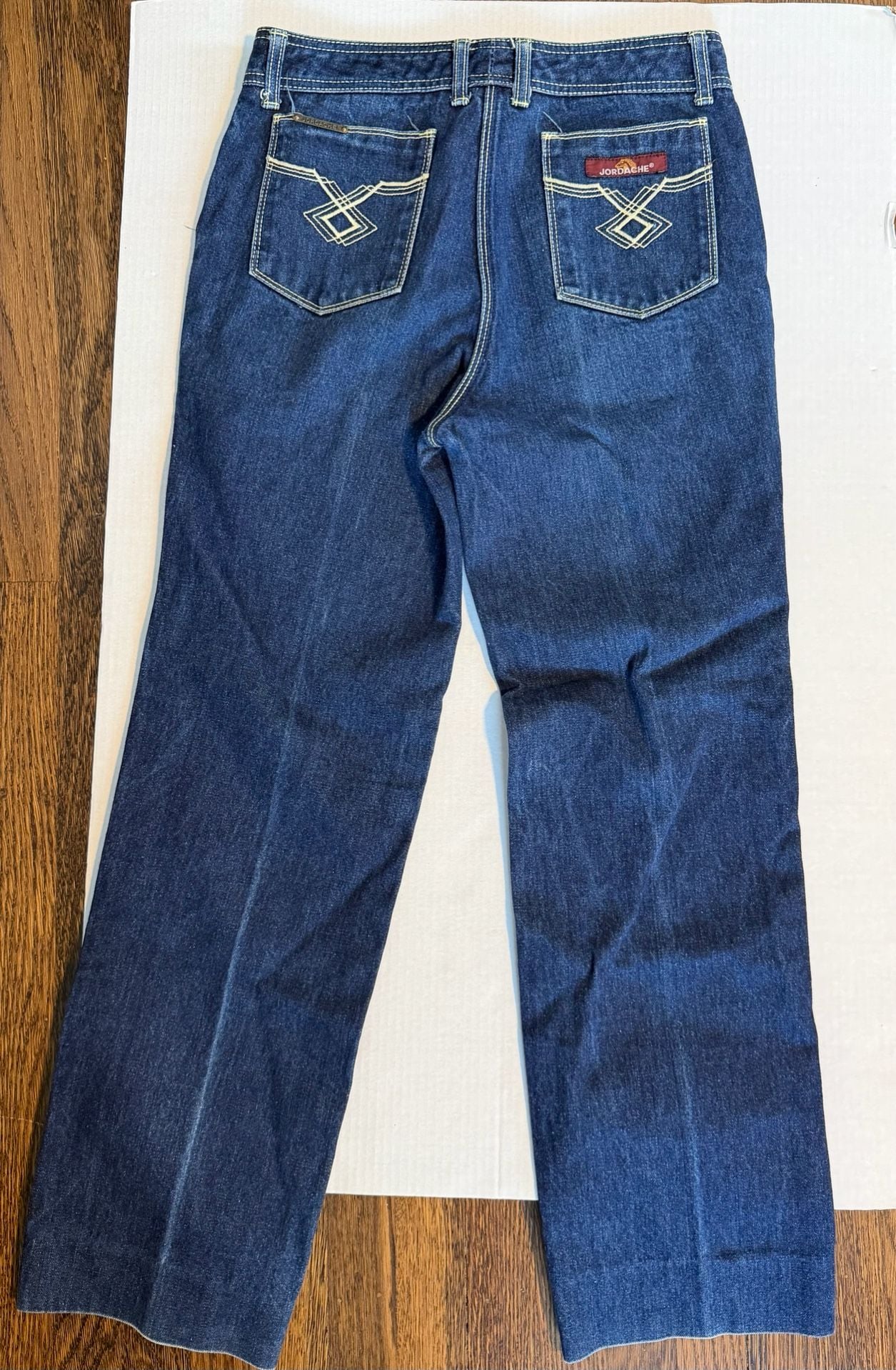 Vintage Jordache Dark Wash Denim Jeans Horsehead Logo Size 32 7