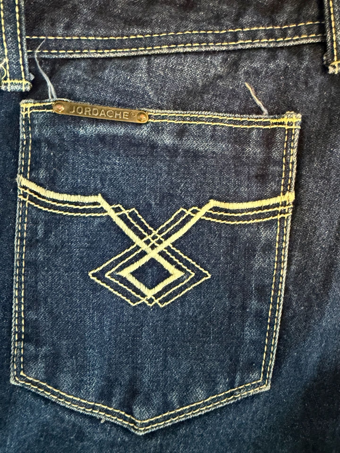 Vintage Jordache Dark Wash Denim Jeans Horsehead Logo Size 32 9