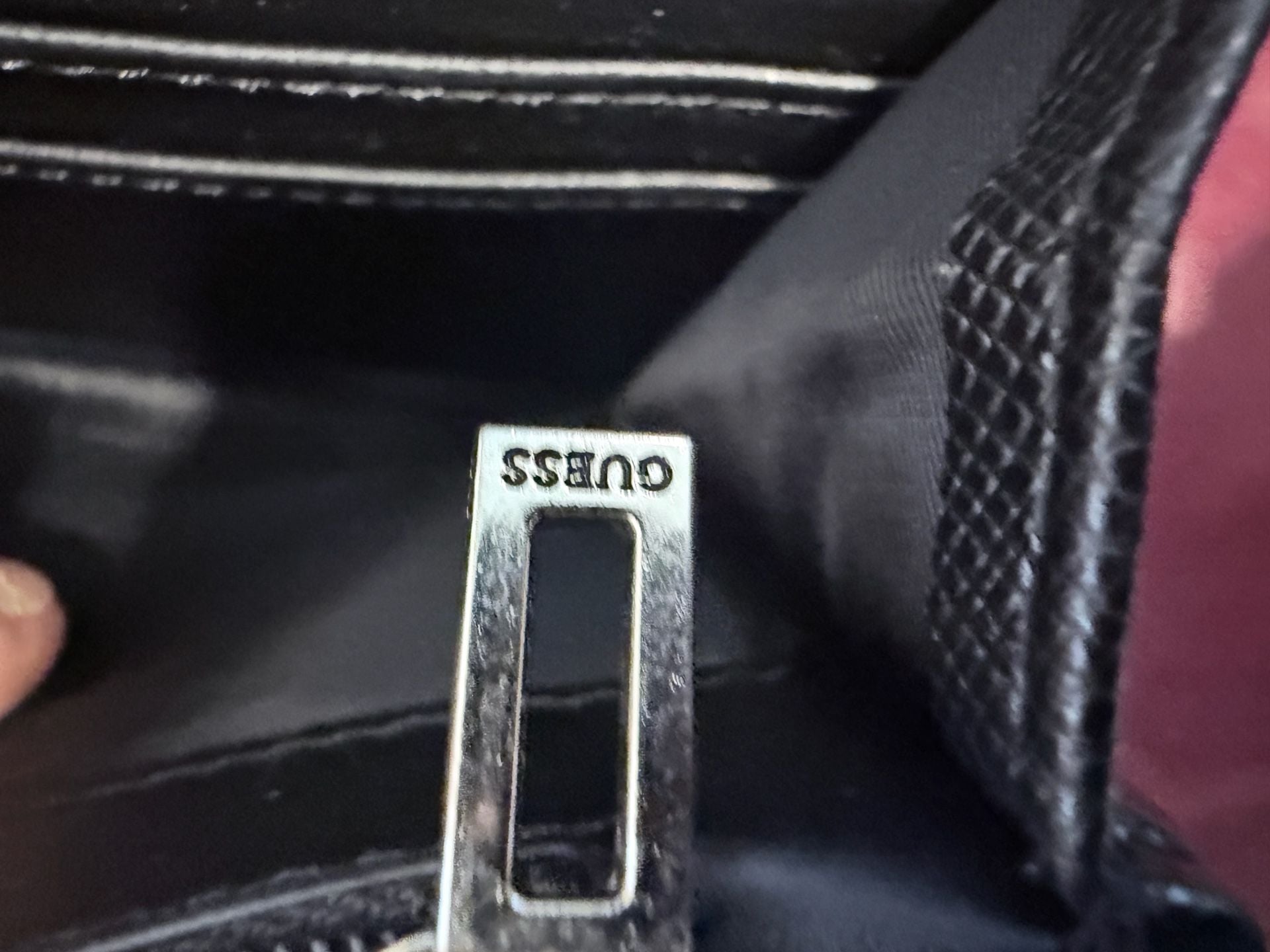 Guess Black Saffiano Faux Leather Clutch Wallet 6