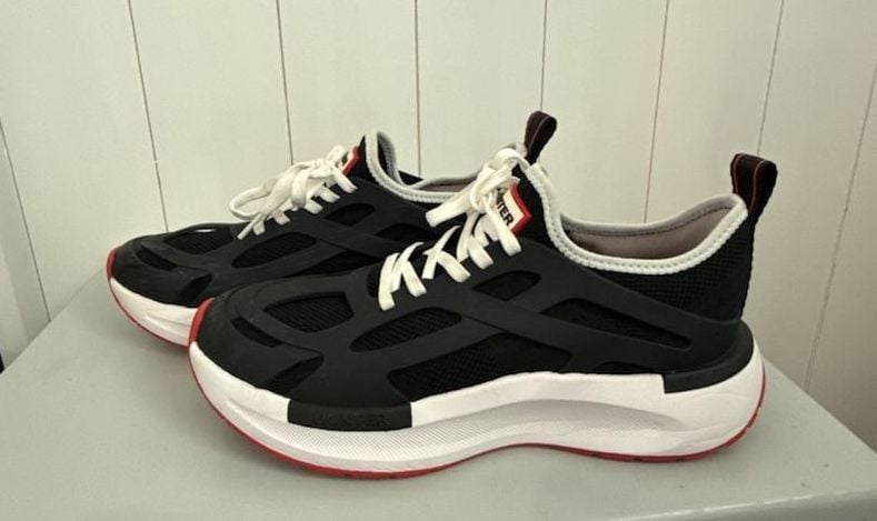 Hunter Tulipano Casual Lace-Up Sneakers - Black/White 2