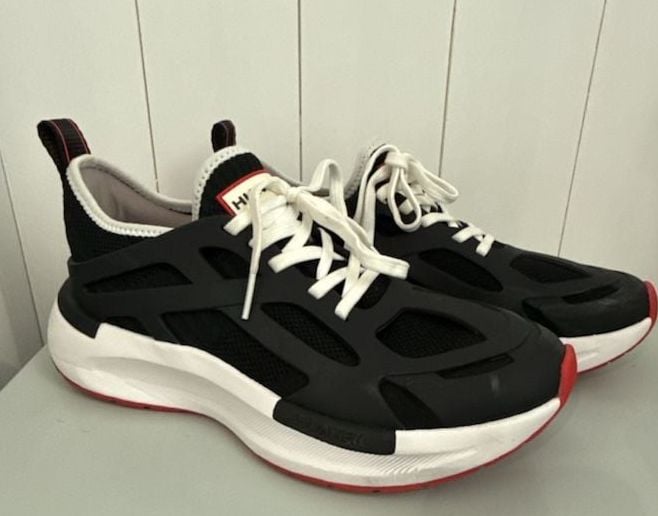 Hunter Tulipano Casual Lace-Up Sneakers - Black/White 4