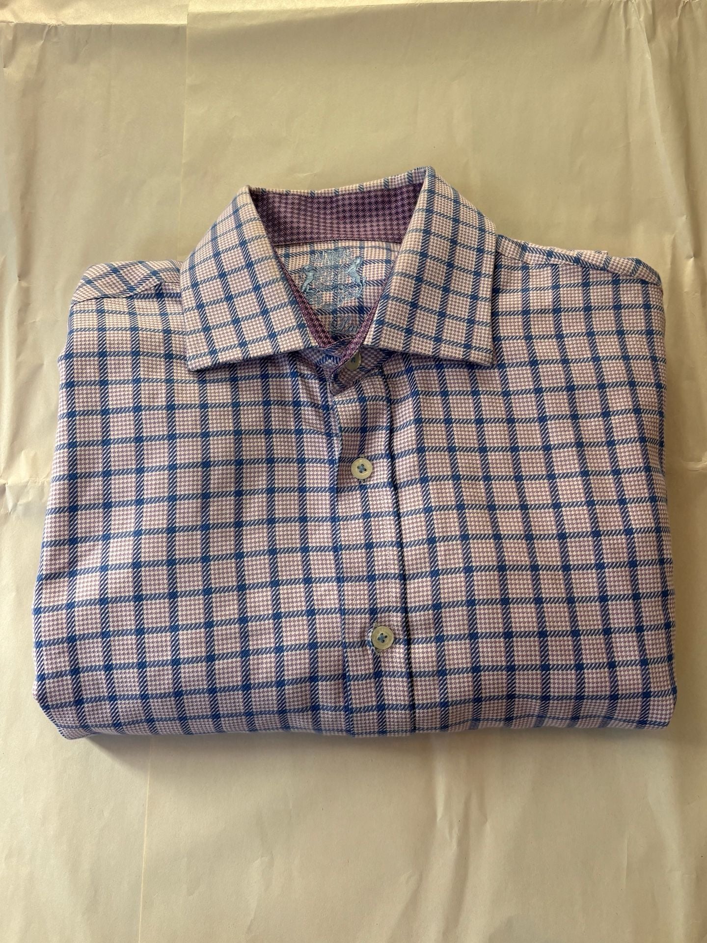 English Laundry Mens Long Sleeve Plaid Check Dress Shirt Size 16 34/35 6