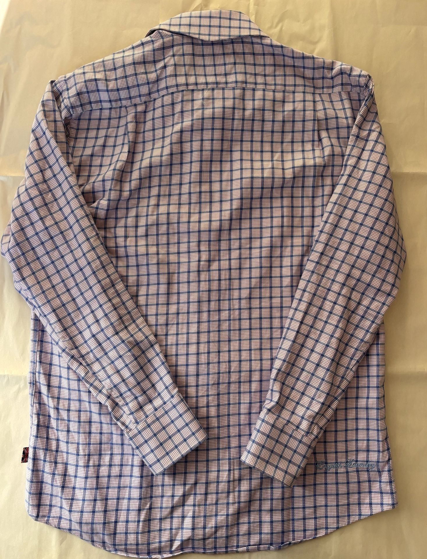 English Laundry Mens Long Sleeve Plaid Check Dress Shirt Size 16 34/35 5