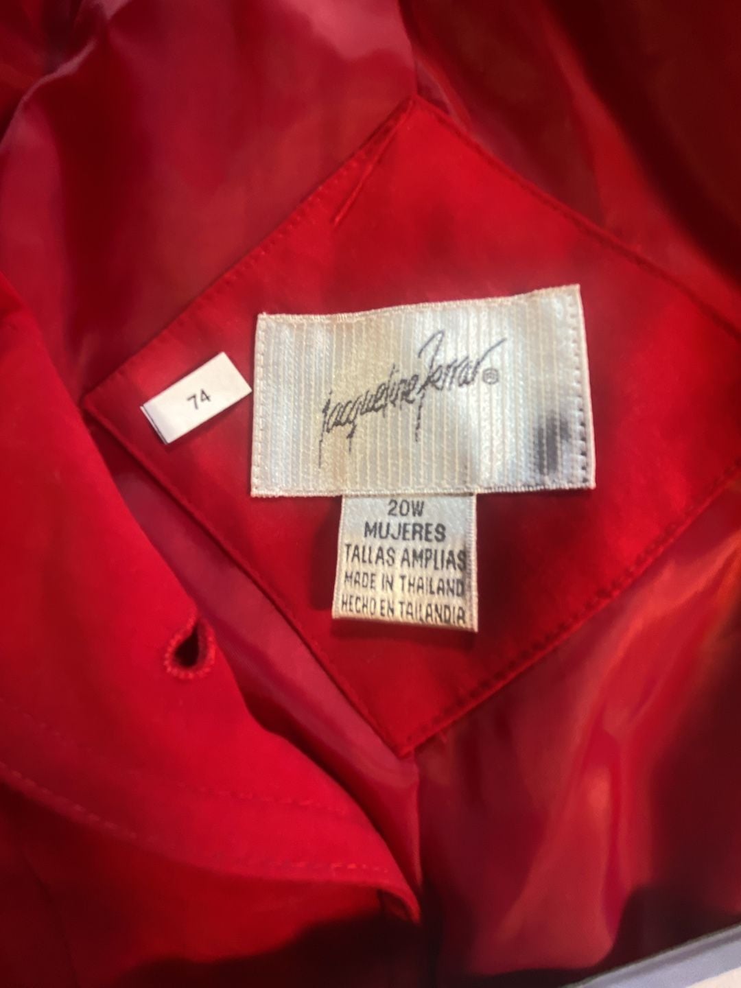 Vintage Jacqueline Ferrar Red Faux Suede Trench Coat Size 20W 4