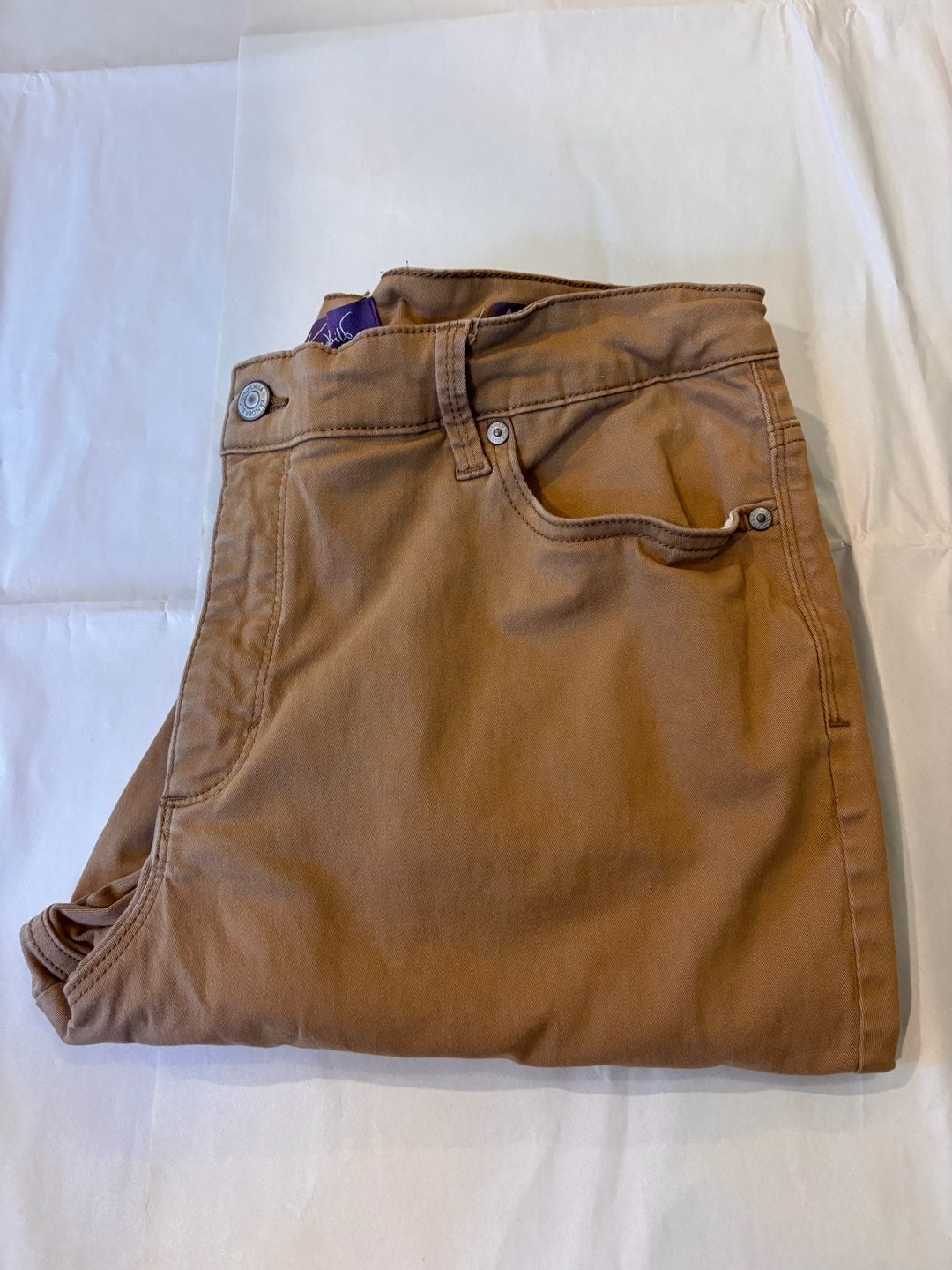 Gloria Vanderbilt Amanda 2.0 Slim Leg Brown Pants Size 14 3