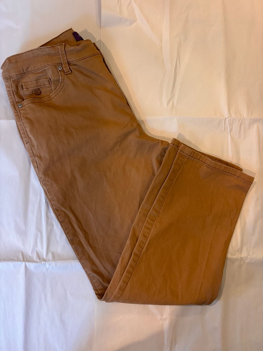 Gloria Vanderbilt Amanda 2.0 Slim Leg Brown Pants Size 14 6