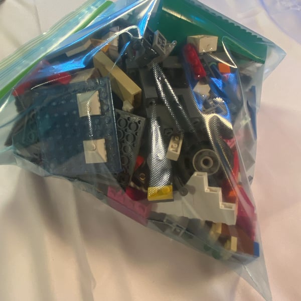 LEGO Assorted Bulk Bricks and Plates Mixed Lot in Bag. 2lbs