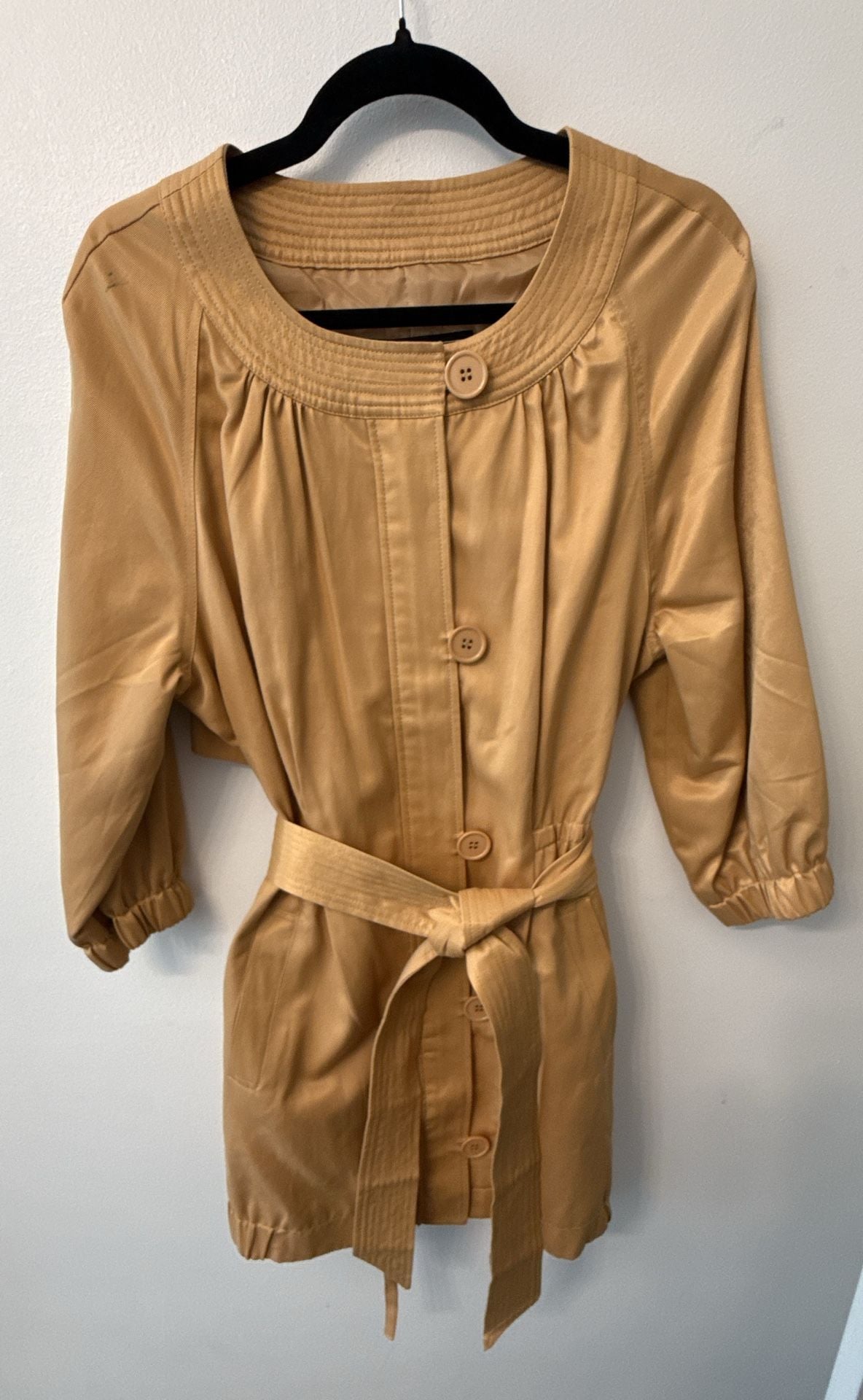 Terry Lewis Classic Luxuries Women's Beige Belted Jacket Size M NWT 4