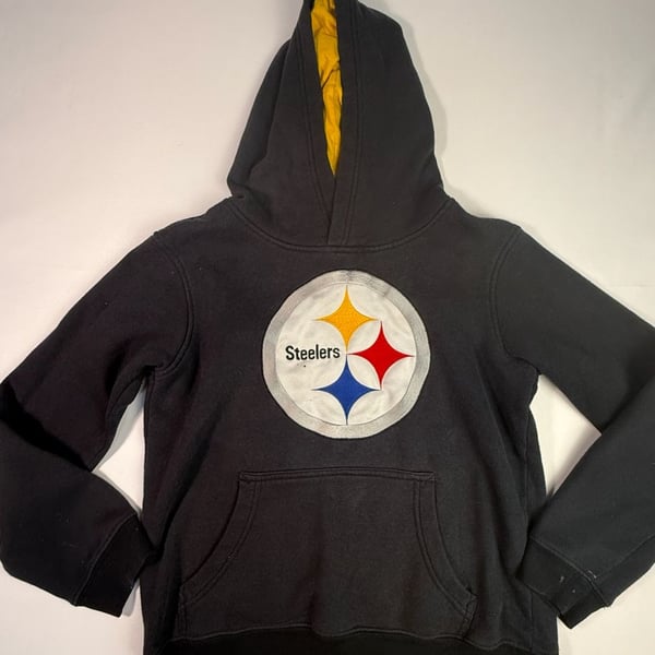 NFL Team Apparel Pittsburgh Steelers Youth Black Hoodie Sweatshirt