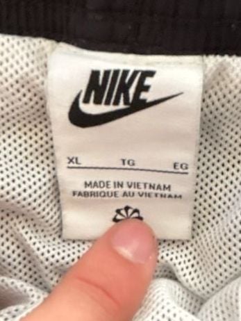 Nike Black and White Nylon Track Pants Lined Size XL 5