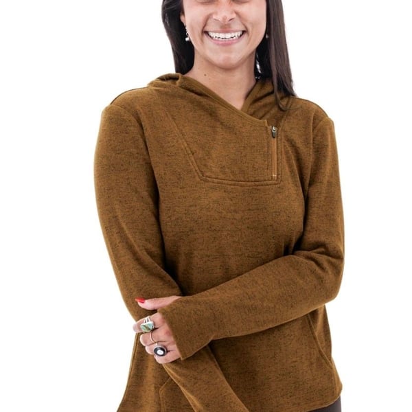 Aventura Women's Perfect Fleece Hoodie Brown Size Large