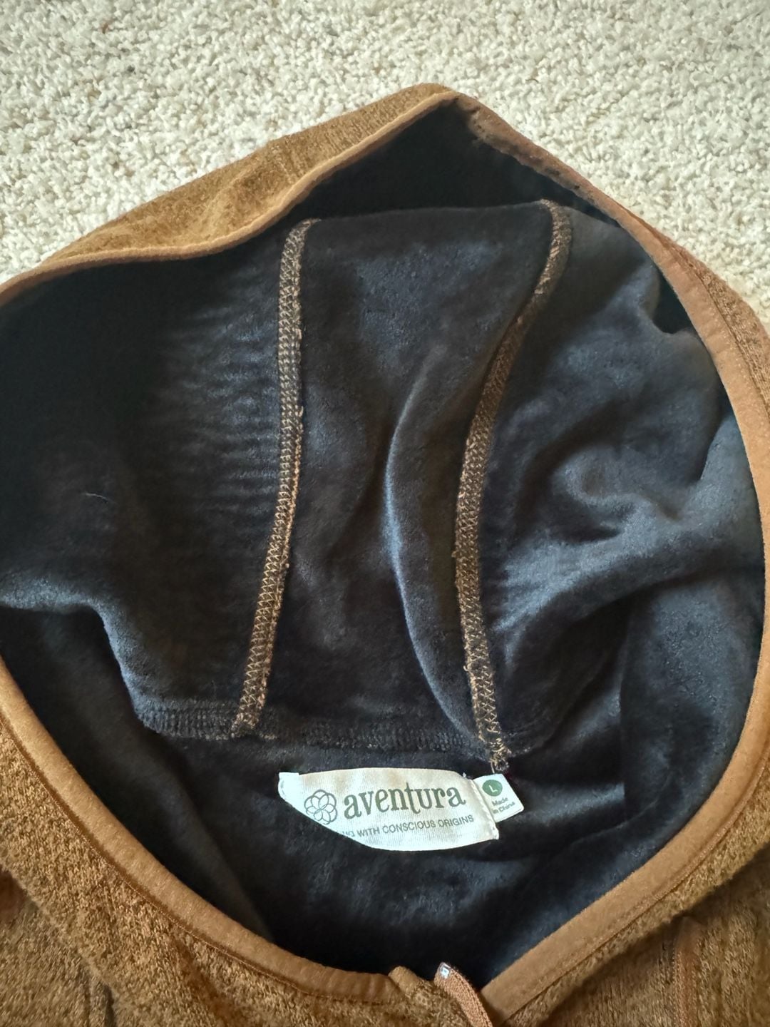 Aventura Women's Perfect Fleece Hoodie Brown Size Large 9