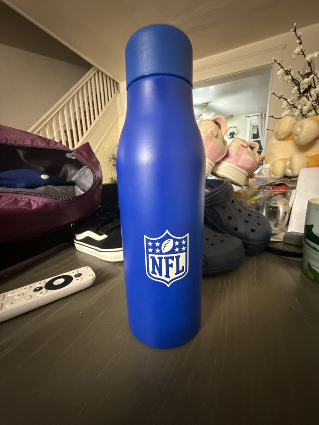 NFL Blue Stainless Steel Crest Water Bottle 1