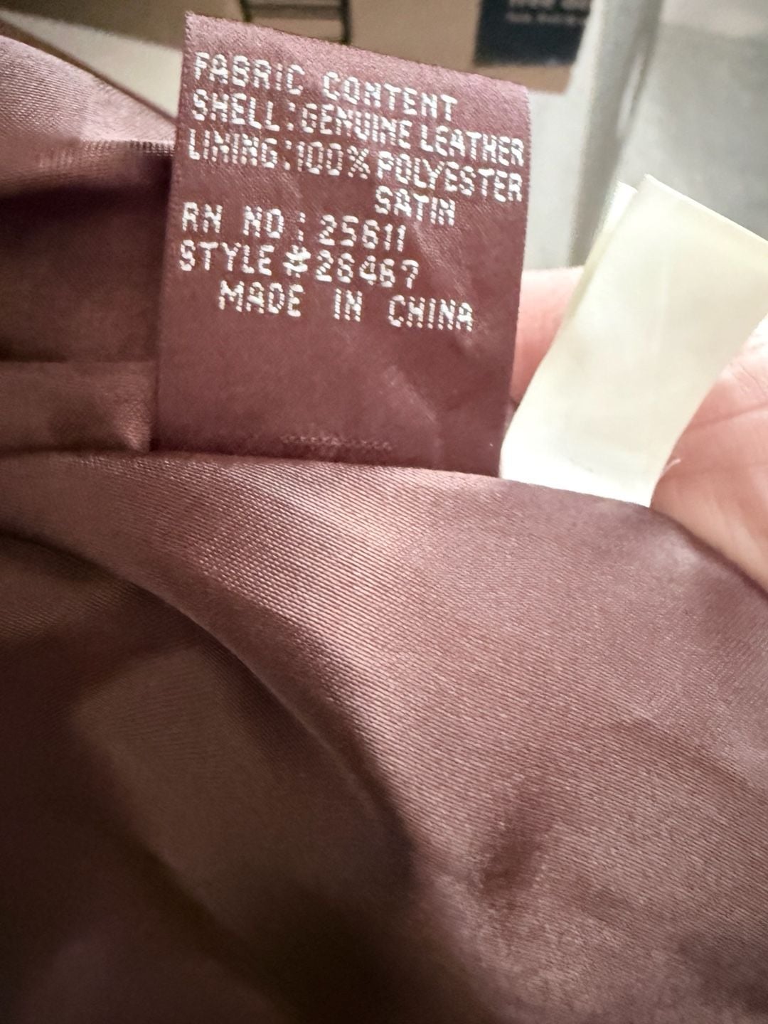 Guess Brown Genuine Leather Zip Front Jacket 6