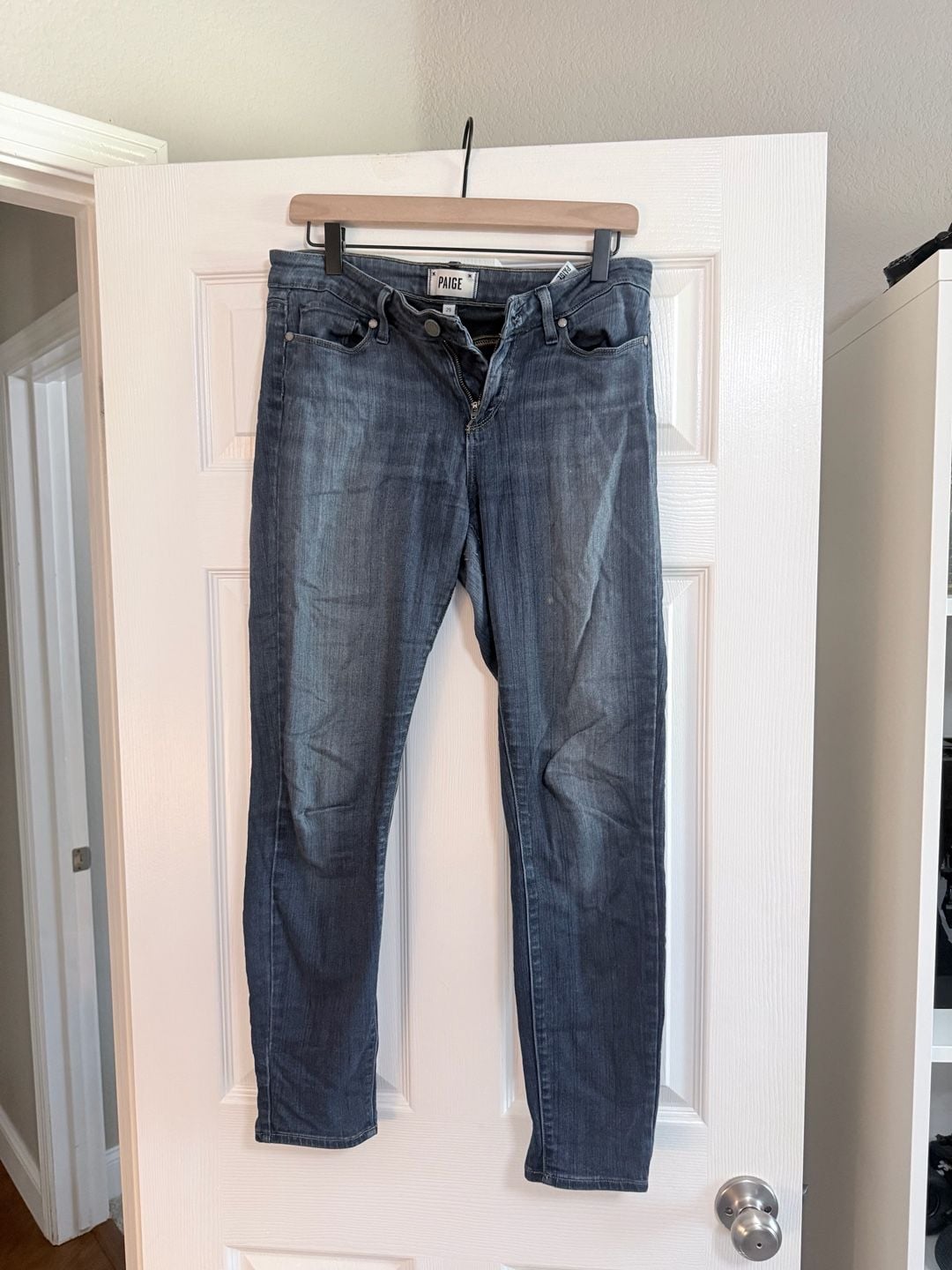 PAIGE Verdugo Ankle Skinny Jeans Women's Size 29 Dark Wash Denim 2