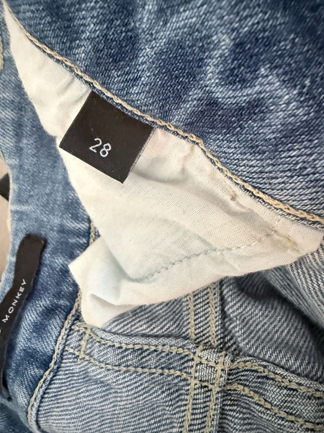 Flying Monkey Mid Rise Skinny Distressed Ripped Jeans Style Y3685L Size 28 4
